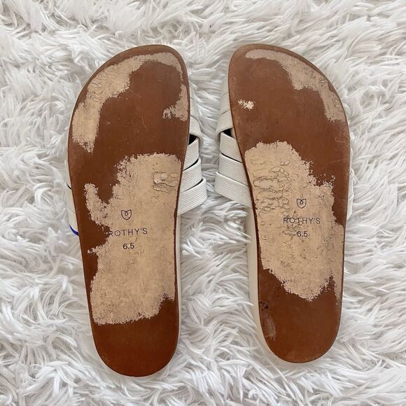 Rothy’s The Slide Sandal Cloud White Size 6.5 - Picture 3 of 4